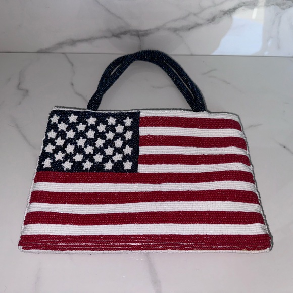 Valerie Stevens Patriotic Beaded Bag- Vintage - Picture 7 of 12